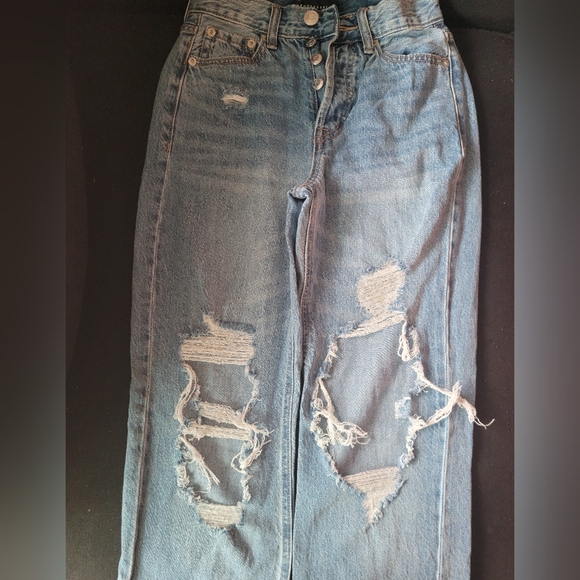 Distressed Blue Women's Jeans - Picture 1 of 6